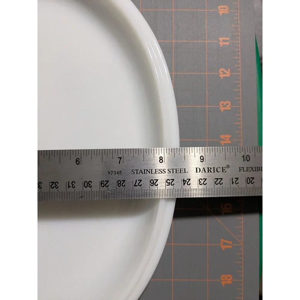 Vintage Pyrex Blue Snowflake Garland Oval Lid 12.75" White Glass Replacement - Picture 10 of 15